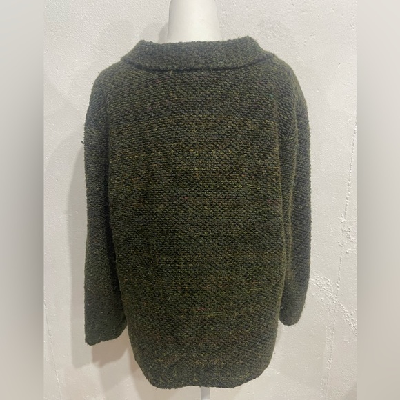 Swampy green knit vintage oversized jacket - Picture 3 of 6